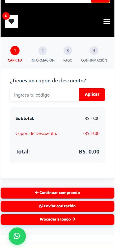 Catálogo de productos